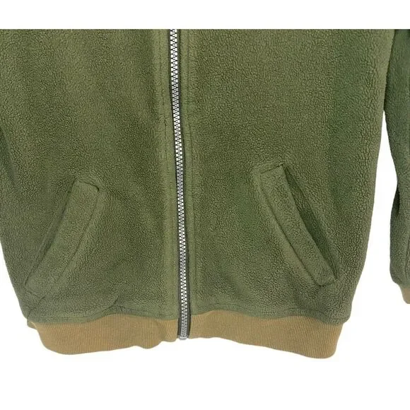 Kids Headquarters Size 6 Boys Jacket Coat Green Fleece‎ Zip Up - Picture 3 of 4